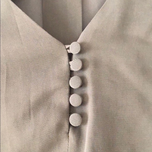 TOPSHOP olive green chiffon blouse - Picture 7 of 8